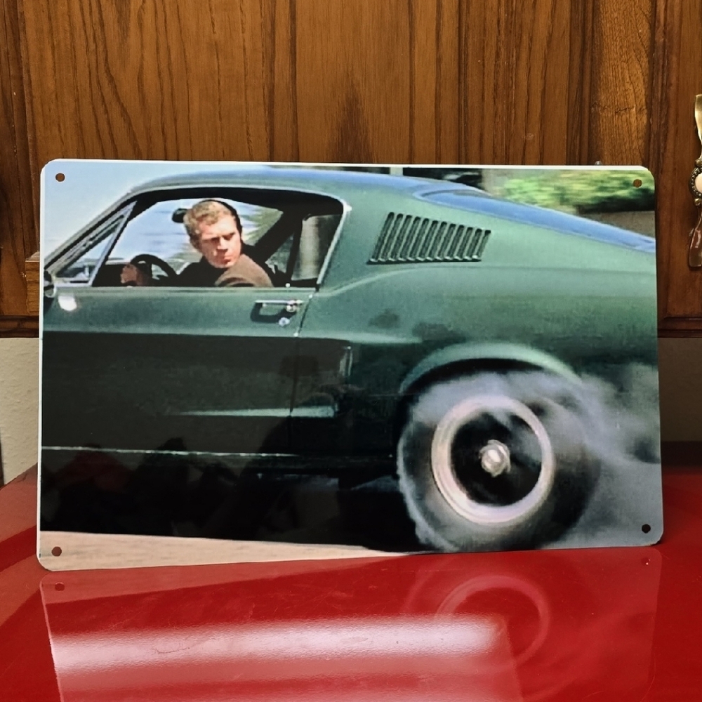Classic Car Metal Sign - Green